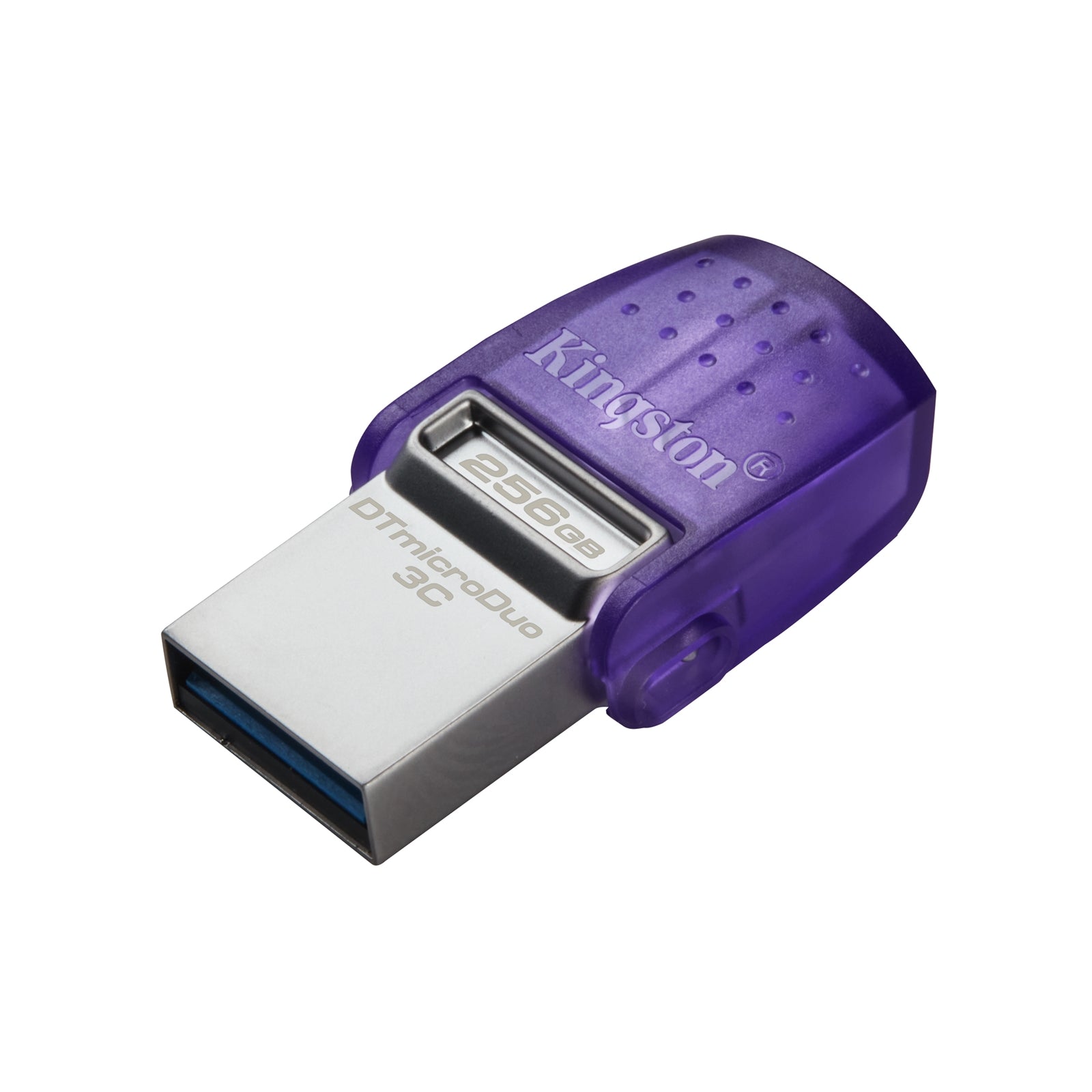 Kingston DataTraveler microDuo 3C 256GB OTG Dual USB-A to USB-C USB 3.2 Gen 1 Flash Drive, Purple Kingston DataTraveler microDuo 3C 256GB OTG Dual USB-A to USB-C USB 3.2 Gen 1 Flash Drive, Purple